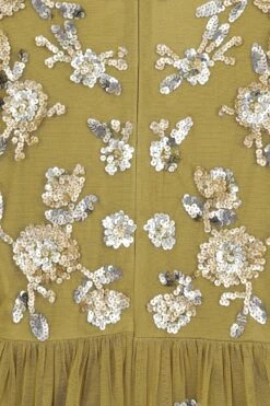 Adira Willow Floral Sequin Ruffled Midi Dress -Frock And Frill US Adira Willow Floral Sequin Midi Dress 2 5cd39e25 3284 4375 84ef 0e8159f27163