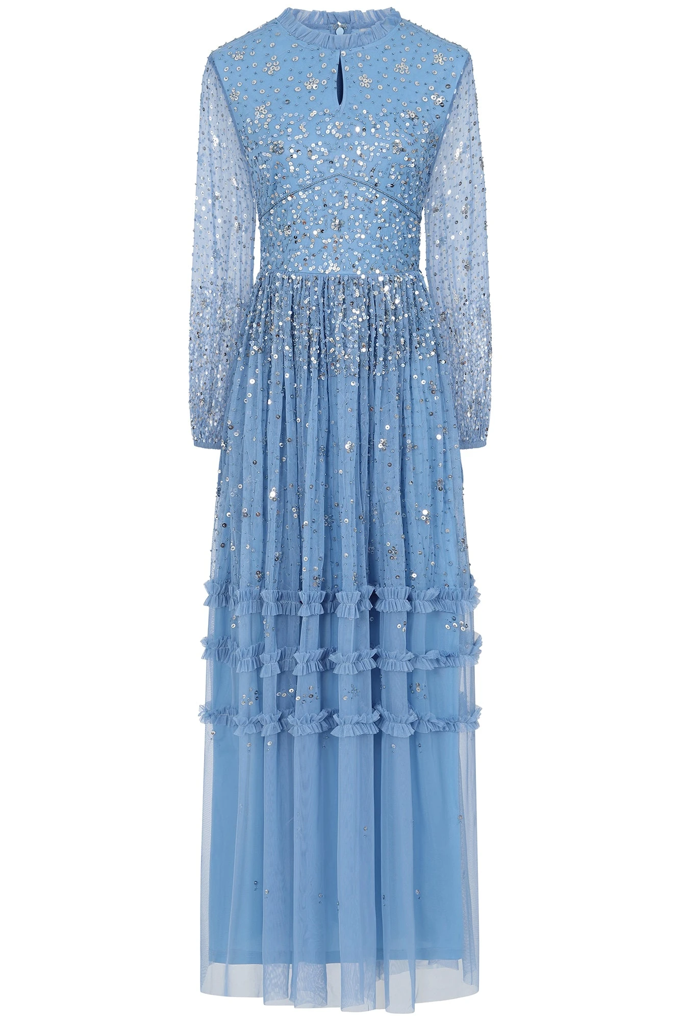 Agnes Blue Sequin Maxi Dress 2 Agnes Blue Sequin Maxi Dress - Image 2