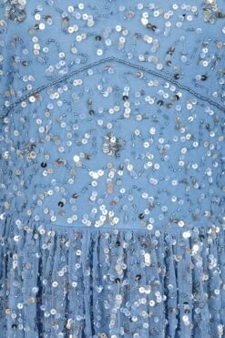 Agnes Blue Sequin Maxi Dress 16 Agnes Blue Sequin Maxi Dress -Frock And Frill US Agnes Blue Sequin Maxi Dress 3