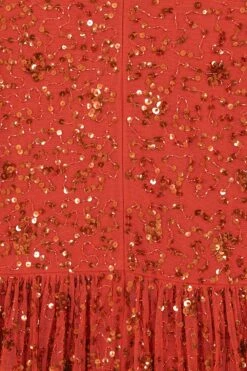 Agnes Copper Sequin Maxi Dress -Frock And Frill US Agnes Copper Sequin Maxi Dress 2