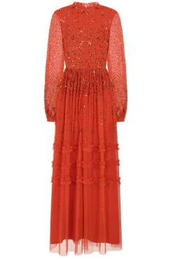 Agnes Copper Sequin Maxi Dress -Frock And Frill US Agnes Copper Sequin Maxi Dress 5