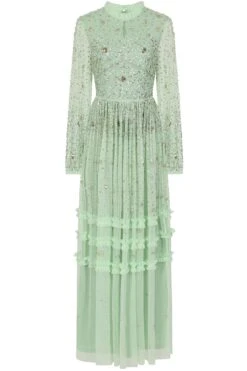 Agnes Green Sequin Maxi Dress