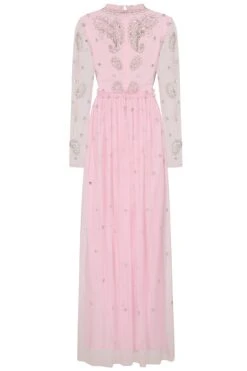 Anita Pink Embellished Maxi Dress 18 Anita Pink Embellished Maxi Dress -Frock And Frill US Anita Pink Embellished Maxi Dress 4