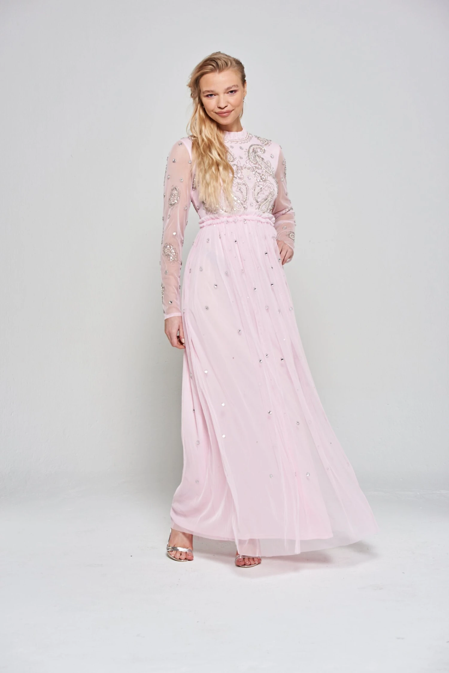 Anita Pink Embellished Maxi Dress 4 Anita Pink Embellished Maxi Dress - Image 4