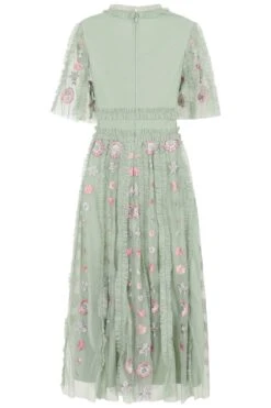 Anthea Green Floral Embroidered Midi Dress -Frock And Frill US Anthea Green Floral Embroidered Midi Dress 4 26d64c84 7fb2 4472 8c47 54ade0720fdb