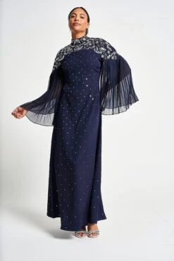 Arna Navy Sequin Maxi Dress -Frock And Frill US Arna Navy Sequin Maxi Dress 6
