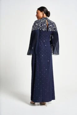 Arna Navy Sequin Maxi Dress -Frock And Frill US Arna Navy Sequin Maxi Dress 8