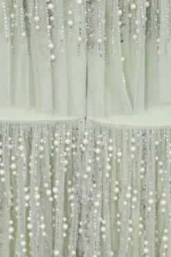 Betty Green Cold Shoulder Sequin Midi Dress -Frock And Frill US Betty Green Embellished MidiDress 1