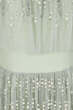 Frock And Frill US -Frock And Frill US Betty Green Embellished MidiDress 3