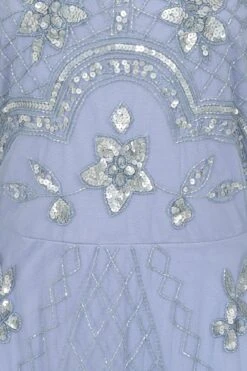 Calanthe Celestial Blue Embellished Maxi Dress -Frock And Frill US Calanthe Blue Embellished Maxi Dress 3