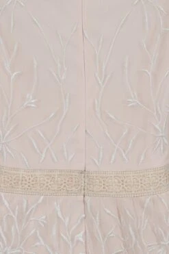 Calla Embroidered Maxi Dress -Frock And Frill US Calla Nude Embroidered Maxi Dress 1