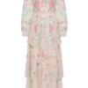 Camellia Floral Embroidered Maxi Dress