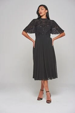 Cari Black Cornelli Sequin Midi Dress 11 Cari Black Cornelli Sequin Midi Dress -Frock And Frill US Cari Black Cornelli Midi Dress 8