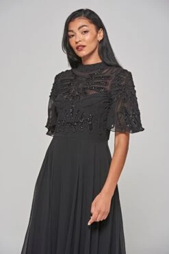 Cari Black Cornelli Sequin Midi Dress 13 Cari Black Cornelli Sequin Midi Dress -Frock And Frill US Cari Black Cornelli Midi Dress 9