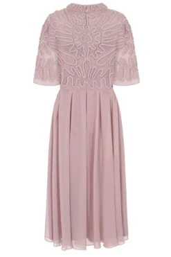Cari Mauve Cornelli Sequin Midi Dress -Frock And Frill US Cari Mauve Cornelli Midi Dress 4