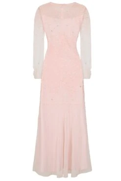 Carolyn Blush Sequin Maxi Dress -Frock And Frill US Carolyn Blush Sequin Maxi Dress 3