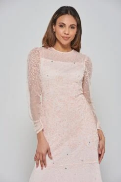 Carolyn Blush Sequin Maxi Dress -Frock And Frill US Carolyn Blush Sequin Maxi Dress 6