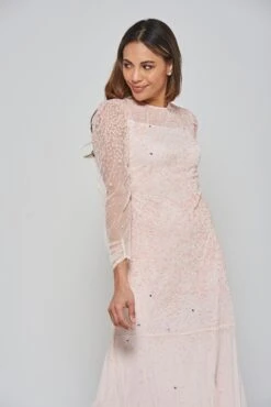 Carolyn Blush Sequin Maxi Dress -Frock And Frill US Carolyn Blush Sequin Maxi Dress 7