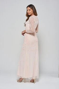 Carolyn Blush Sequin Maxi Dress -Frock And Frill US Carolyn Blush Sequin Maxi Dress 8