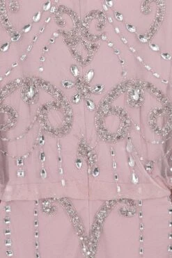 Christine Lilac Embellished Maxi Dress With Batwing Sleeves -Frock And Frill US Christine Lilac Embellished Maxi Dress 7