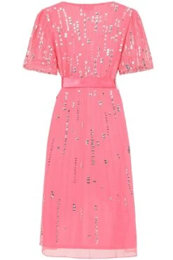 Cleo Strawberry Embellished Wrap Front Dress -Frock And Frill US Cleo Strawberry Embellished Wrap Dress 4