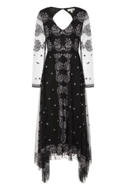 Colden Embroidered Hanky Hem Dress