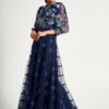 Dahlia Navy Floral Embellished Maxi Dress