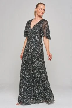Dana Black Sequin Maxi Dress