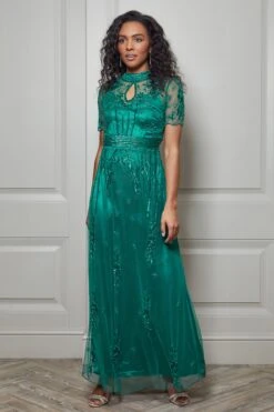 Darya Alpine Green Embellished Maxi Dress -Frock And Frill US Darya Alpine Green Embellished Maxi Dress 3 2b5f19e1 2fce 4912 b4e1 d1b2eb7a4900