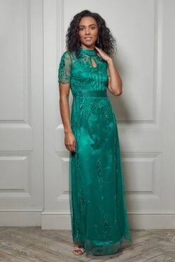 Darya Alpine Green Embellished Maxi Dress -Frock And Frill US Darya Alpine Green Embellished Maxi Dress 4 aed90b61 9511 4bbd 90a5 a884a6b3835b