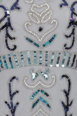 Eiden Grey Embellished Maxi Dress -Frock And Frill US Eiden Grey Embellished Maxi Dress 12