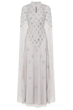 Eileen Grey Embellished Dress With Cape Sleeves -Frock And Frill US Eileen Grey Embellished Maxi Dress 2