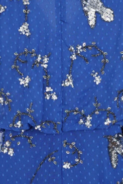 Elena Blue Embellished Maxi Dress -Frock And Frill US Elena Blue Embellished Maxi Dress 1