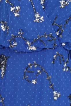 Elena Blue Embellished Maxi Dress -Frock And Frill US Elena Blue Embellished Maxi Dress 13