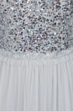 Eliza Ether Blue Sequin Midi Dress -Frock And Frill US Eliza Either Blue Sequin Midi Dress 3