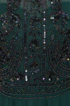 Esmerelda Green Embellished Midi Dress -Frock And Frill US Esmerelda Green Embellished Midi Dress 8