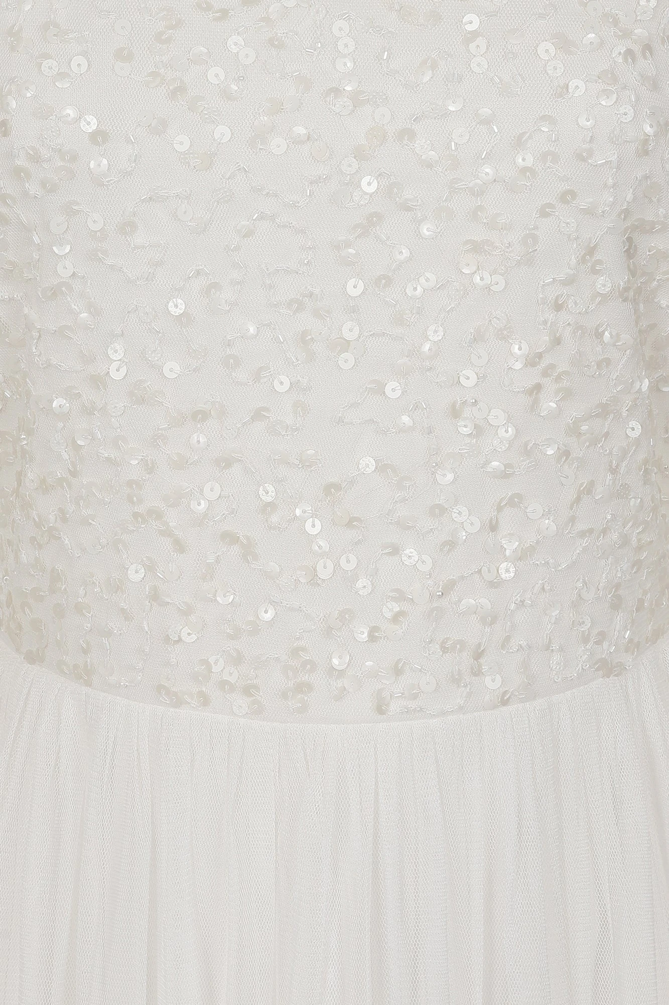 Eva White Embellished Maxi Dress With Feather Trim 6 Eva White Embellished Maxi Dress With Feather Trim - Image 6