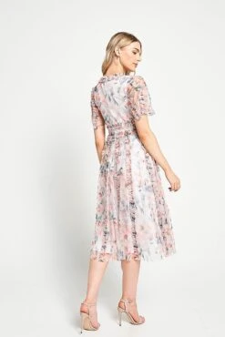 Florentina Floral Print Ruffled Midi Dress -Frock And Frill US Florentina Floral Print Midi Dress 4