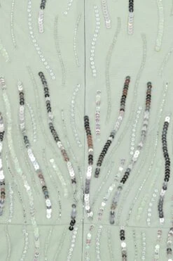 Geneva Green Sequin Midi Dress -Frock And Frill US Geneva Green Sequin Midi Dress 1