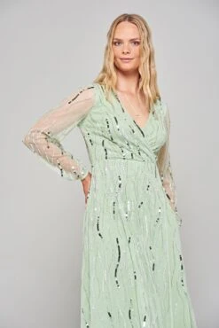 Geneva Green Sequin Midi Dress -Frock And Frill US Geneva Green Sequin Midi Dress 9