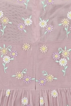 Jemima Blush Tiered Floral Embroidered Maxi Dress -Frock And Frill US Jemima Blush Floral Maxi Dress 1