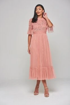 Jenna Rose Cornelli Sequin Midi Dress -Frock And Frill US Jenna Rose Cornelli Midi Dress 4