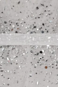 Joyce Grey Embellished Wrap Front Dress -Frock And Frill US Joyce Grey Embellished Dress 1