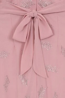 Julia Blush Embellished Midaxi Dress With Oversized Sleeves -Frock And Frill US Julia Blush Midaxi Dress 1