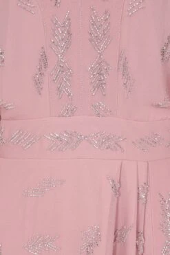 Julia Blush Embellished Midaxi Dress With Oversized Sleeves -Frock And Frill US Julia Blush Midaxi Dress 12