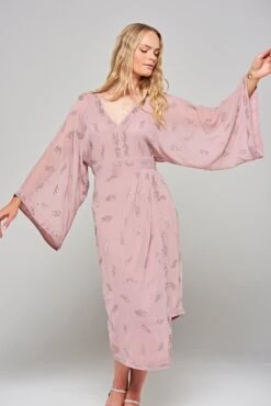 Julia Blush Embellished Midaxi Dress With Oversized Sleeves -Frock And Frill US Julia Blush Midaxi Dress 9