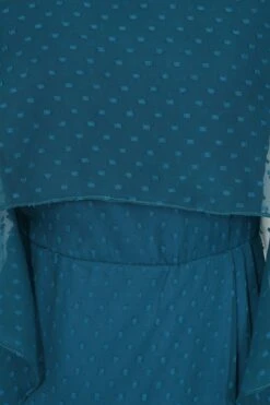 Juliet Blue Cape Detail Midi Dress -Frock And Frill US Juliet Blue Midi Dress 2