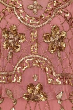 Kassia Blush Embellished Maxi Dress -Frock And Frill US Kassia Blush Embellished Maxi Dress 11