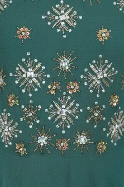 Kelby Alpine Green Embellished Midaxi Dress -Frock And Frill US Kelby Green Embellished Midi Dress 3