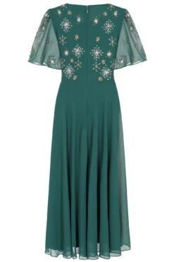 Kelby Alpine Green Embellished Midaxi Dress -Frock And Frill US Kelby Green Embellished Midi Dress 4